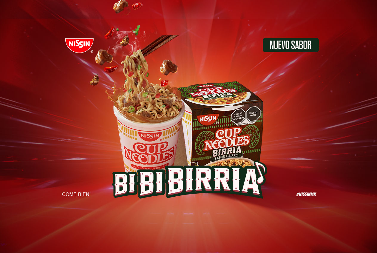Birria Club key visual — noodle cup city at night